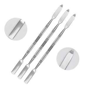 Spatola per trucco in acciaio inossidabile per nail art con impugnatura antiscivolo