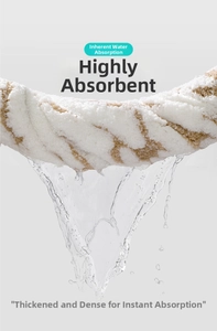 Macro detail of high-absorbent thick floral bath mat showing dense fiber texture