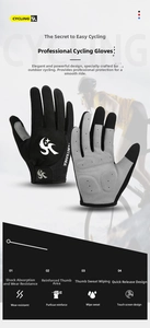 Vue détaillée des gants de cyclisme montrant les coussinets et les coutures renforcées