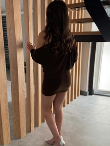 Chic dark brown off-shoulder bodycon mini dress for women featuring a trendy fitted silhouette