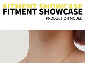 Gros plan d'un collier perlé plaqué or 18 carats porté par un mannequin chic