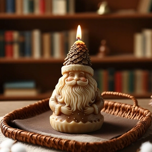 Santa Claus Silicone Mold Christmas Gnome Pinecone Hat 3D DIY Candle Making Aromatherapy Resin Plaster Decoration Tool