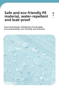 Macro detail of waterproof PE raincoat fabric with water droplets showing lotus effect