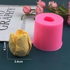 Moule silicone tulipe 3D pour décoration fondant et chocolat bricolage 5.5x5.5x4.8cm