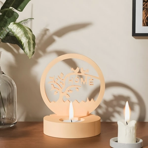 Stampo rotondo per candeliere HOME con sagoma di rami per resina aromaterapia DIY