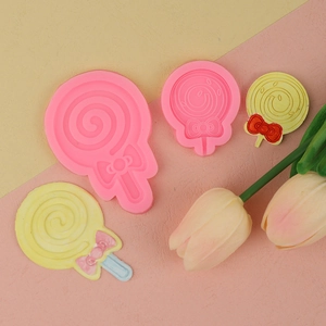 Lollipop shaped silicone fondant molds for DIY chocolate and cake decoration set