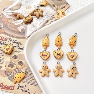 DIY resin heart cake and ice cream charms for bracelets and necklaces crafts