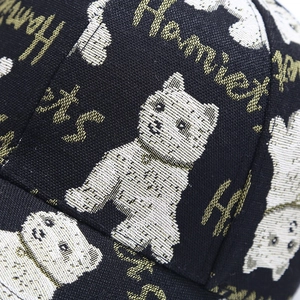Casquette rétro britannique avec broderie ours mignon et lettrage Homie élégant