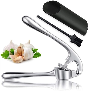 Manual Garlic Press Zinc Alloy Heavy Duty Mincer With Ergonomic Non-Slip Handle Kitchen Tool For Ginger And Garlic