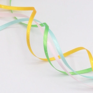 Multi-color 3mm double-sided satin ribbons with silk texture for DIY gift wrapping