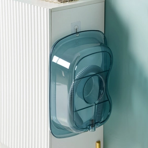 Blue portable bedside shampoo basin with drain hose for elderly and pregnant women