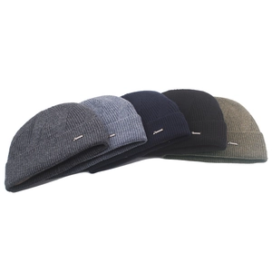 Bonnets en laine tricotée pour hommes en cinq couleurs avec doublure polaire douce