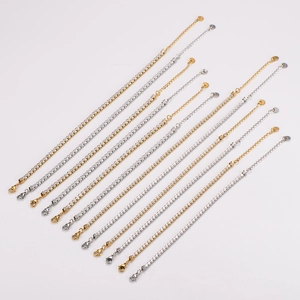 Minimalistisches Tennisarmband aus Edelstahl mit Zirkonia in Gold und Silber-Finish