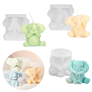 3D Elefant Silikonform Für DIY Aroma Kerzenherstellung Gips Harz Ornament Süße Weise Elefanten Pose Handwerk