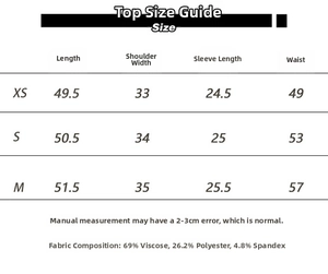 Detailed size chart for slim fit t-shirt with fabric composition and measurements