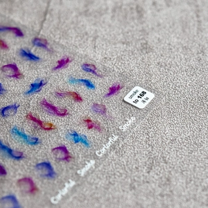 Ultrathin 5D colorful smoke nail stickers to 168 with blue and pink vapor design