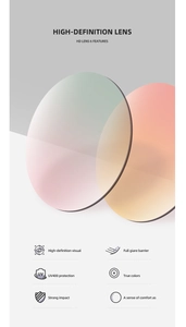 Dettaglio di lenti sfumate oversize con protezione UV400 e tecnologia antiriflesso