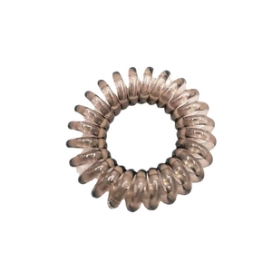 Medium 4cm spiral hair coil in translucent grey gradient with high elasticity