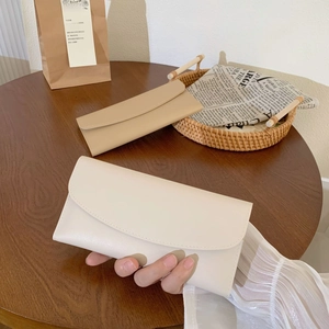 Women Long Wallet PU Leather Large Capacity Card Holder Envelope Clutch Bag Minimalist Stylish Multi Slot Purse Daily