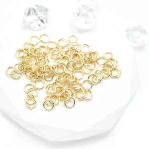 Closed Jump Rings Copper Real Gold Plated DIY Jewelry Making Findings Circular Connection Loops