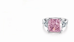 Paramètres de la bague en argent S925 avec diamant rose de 5 carats à coupe coussin