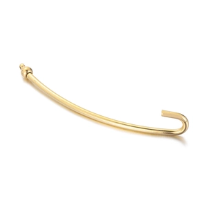 Minimalist gold stainless steel hook pendant with round bead for DIY jewelry making