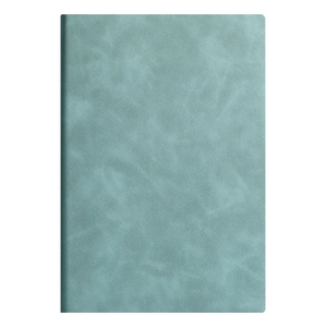 A5 turquoise faux leather notebook with minimalist design and smooth matte finish