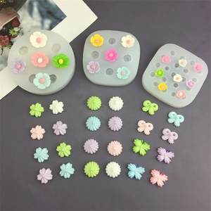 Moules en silicone en forme de camélia et nœud pour décoration de gâteaux et chocolat