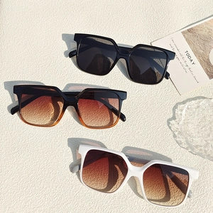 Fashion Square Big Frame Sunglasses UV400 Protection PC Lens Resin Frame Retro Punk Oversized Eyewear For Women Men