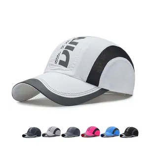 Quick Dry Mesh Baseball Cap Reflective Breathable Sun Protection Outdoor Sports Adjustable Fashion Hat For Men Women