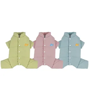 Gesteppte warme Hundejacke für den Winter in Grün, Rosa und Blau für kleine Hunde