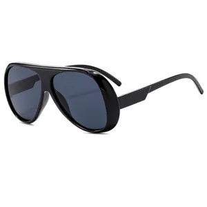 Fashion Oversized Sunglasses UV400 Protection PC Frame Retro Aviator Eyewear For Outdoor Cycling Driving Unisex Trend