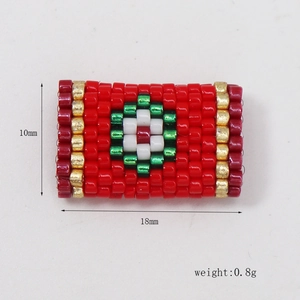 Classic Miyuki bead evil eye charm 18mm x 10mm for handmade jewelry making