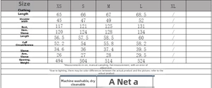 Detailed size chart and washing instructions for French style striped blazer