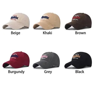 Classic cotton baseball cap with 3D dream embroidery in six stylish neutral colors