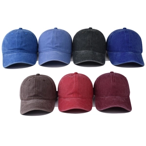 Collectie hoogwaardige baseballcaps van gewassen katoen in verschillende vintage kleuren