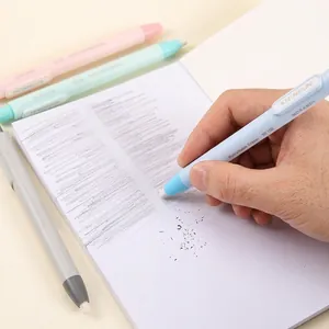 Creative retractable pen-style eraser for students in macaron colors and plastic casing