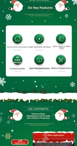 Détail de l'autocollant statique Père Noël avec impression HD et effet couleur double face