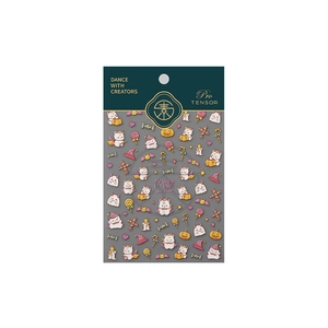 Japanese style matte Halloween nail stickers with bears and ghosts by Miisha Nail