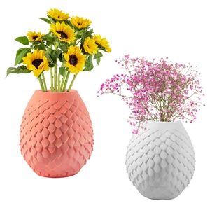 Detail of pineapple texture silicone mold for DIY flower vase with floral arrangement