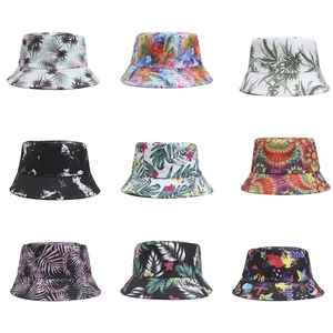 Chapeau Bob En Polyester Imprimé Protection Solaire Voyage Extérieur Tropical Floral Mandala Hip Hop Mode Pour Hommes Femmes