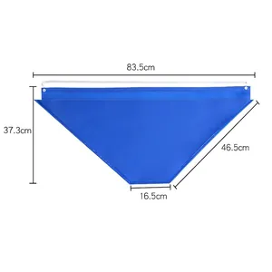 Blue air conditioner cleaning cover dimensions with height 37.3cm and width 83.5cm