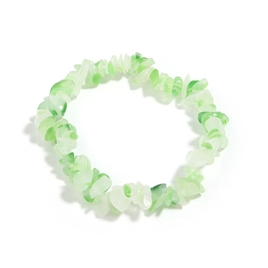 Bracciale da donna con pietre di cristallo di aventurina verde naturale irregolare
