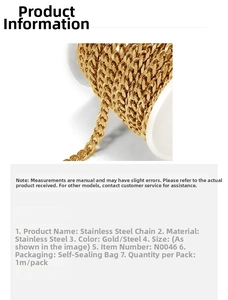 Detailed close-up of 304 stainless steel Cuban link chain in gold and steel finishes