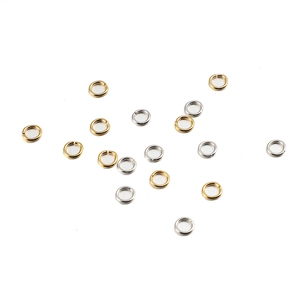 100pcs of 0.8x5mm stainless steel closed jump rings in gold and silver for jewelry making