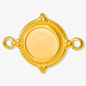 Elegant 304 stainless steel golden double pendant charm for luxury necklace making