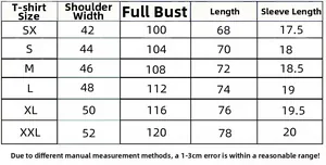 Detailed size chart for men's shorts showing waist, hip, and length measurements