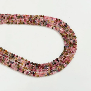 Perles de tourmaline arc-en-ciel naturelles facettées multicolores pour bijoux DIY
