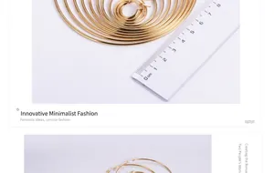 Detailed size comparison of gold hoop earrings from 2cm to 8cm with a ruler measurement