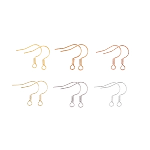Set ganci per orecchini fai-da-te placcati in oro 18K e argento 925 multicolore